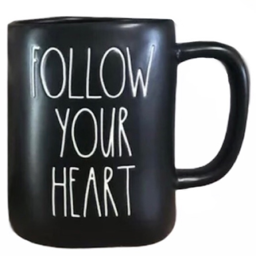 RAE DUNN Mug Follow Your Heart Coffee Tea Cup